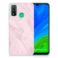 Huawei P Smart 2020 TPU Siliconen Hoesje Marble Pink - Origineel Cadeau Vriendin