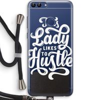Hustle Lady: Huawei P Smart (2018) Transparant Hoesje met koord