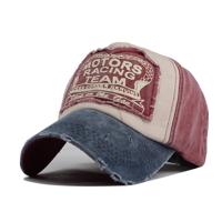 Kleurrijke Baseball Cap retro brief piek Cap Sunhat outdoor Leisure Travel Cap voor volwassen (Navy Red)
