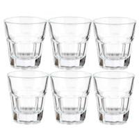 Vivalto shotglaasjes - 6x stuks - glas - transparant - 40 ml - borrelglazen - thumbnail