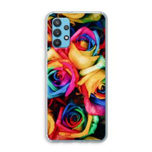 Neon bloemen: Samsung Galaxy A32 4G Transparant Hoesje