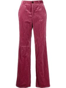 DSQUARED2 pantalon en velours à logo brodé - Rose