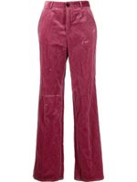 DSQUARED2 pantalon en velours à logo brodé - Rose