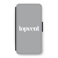 Topvent Grijs Wit: iPhone 12 Pro Flip Hoesje