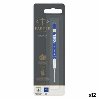 Navulling voor balpen Parker Quink Flow Blauw (12 Stuks)