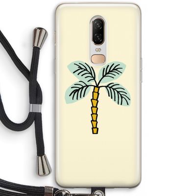 Palmboom: OnePlus 6 Transparant Hoesje met koord