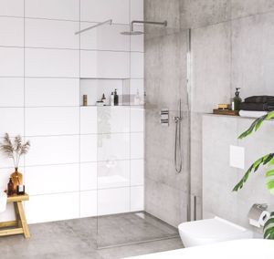 Douchewand Wiesbaden Eco 70 x 200 cm, helder glas, chroom profiel
