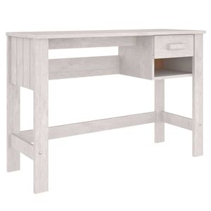 The Living Store HAMAR bureau - wit - 110x40x75 cm - massief grenenhout