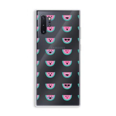 Smiley watermeloenprint: Samsung Galaxy Note 10 Plus Transparant Hoesje