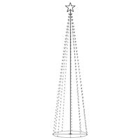 The Living Store Kerstkegelboom - Meerkleurig - 100 x 360 cm (ø x H) - PVC en metaal