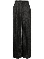 Alexander McQueen pinstripe wide-leg trousers - Noir