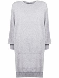 Alberta Ferretti pull à effet d'épaules descendues - Gris