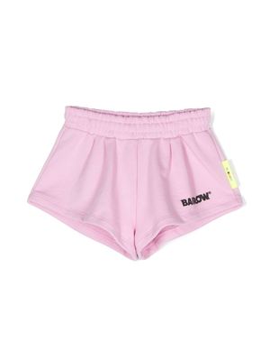 Barrow kids short à logo imprimé - Rose