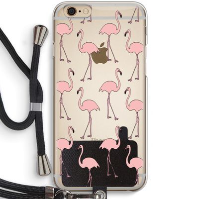 Anything Flamingoes: iPhone 6 / 6S Transparant Hoesje met koord