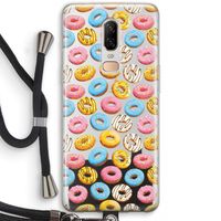 Pink donuts: OnePlus 6 Transparant Hoesje met koord