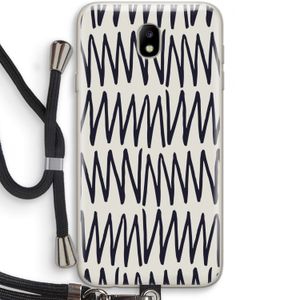 Marrakech Zigzag: Samsung Galaxy J7 (2017) Transparant Hoesje met koord