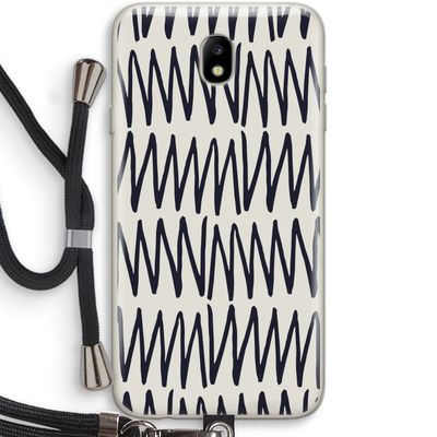 Marrakech Zigzag: Samsung Galaxy J7 (2017) Transparant Hoesje met koord