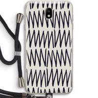 Marrakech Zigzag: Samsung Galaxy J7 (2017) Transparant Hoesje met koord