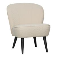 WOOOD Fauteuil 'Sara' Bouclé, kleur Creme