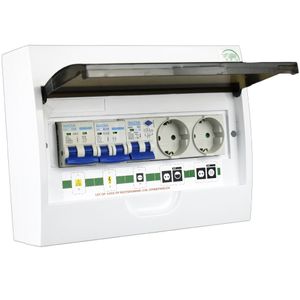 GACIA PV zonnepanelen verdeler SPC020 hoofdschakelaar installatieautomaat en aardlekautomaat 16A
