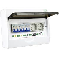 GACIA PV zonnepanelen verdeler SPC020 hoofdschakelaar installatieautomaat en aardlekautomaat 16A