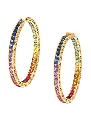 Dolce & Gabbana boucles d'oreilles Rainbow en or 18ct ornées de saphirs