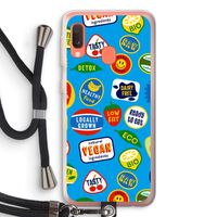 Fruitsticker: Samsung Galaxy A20e Transparant Hoesje met koord