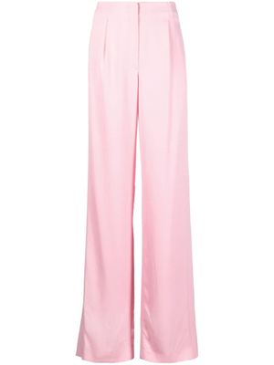 MSGM pantalon long à taille haute - Rose