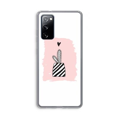 Zwart-wit cactus: Samsung Galaxy S20 FE / S20 FE 5G Transparant Hoesje