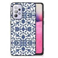 Samsung Galaxy A33 5G Bloemen Hoesje Flower Blue