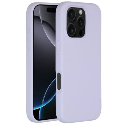 AccezzLiquid Silicone Backcover met MagSafe iPhone 16 Pro Telefoonhoesje Paars