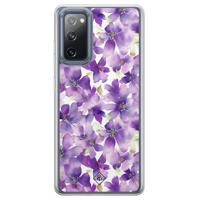 Samsung Galaxy S20 FE hybride hoesje - Floral violet