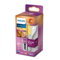 Philips LED lamp E27 100W 1521Lm A60 filament dimbaar  Transparant - thumbnail