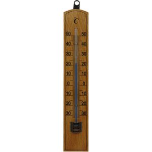 Thermometer buiten hout 20 x 4 cm   -