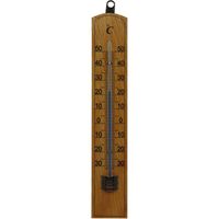 Thermometer buiten hout 20 x 4 cm   - - thumbnail