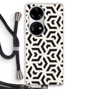 Crazy pattern: Huawei P50 Pro Transparant Hoesje met koord