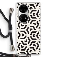Crazy pattern: Huawei P50 Pro Transparant Hoesje met koord