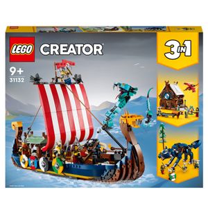 LEGO Creator 31132 vikingschip met midgard-slang 31132