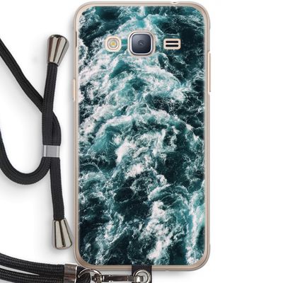 Zee golf: Samsung Galaxy J3 (2016) Transparant Hoesje met koord
