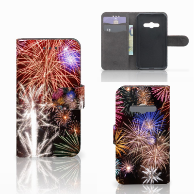Samsung Galaxy Xcover 3 | Xcover 3 VE | Wallet Case | met Pasjes | Vuurwerk
