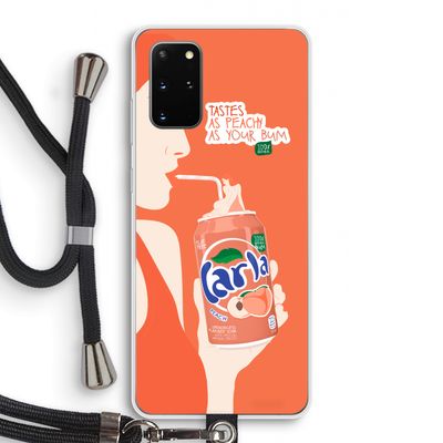 Peach please!: Samsung Galaxy S20 Plus Transparant Hoesje met koord