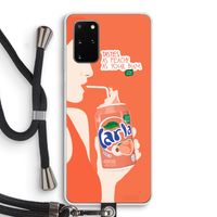 Peach please!: Samsung Galaxy S20 Plus Transparant Hoesje met koord