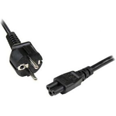 StarTech.com 2 m 3-punts laptop-voedingskabel Schuko CEE7-naar-C5 klaverbladvoedingskabel