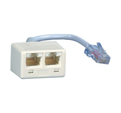 WE 8-2xWE T8 0,1m  - Adapter RJ45 8(8) / 2x RJ45 8(8) WE 8-2xWE T8 0,1m