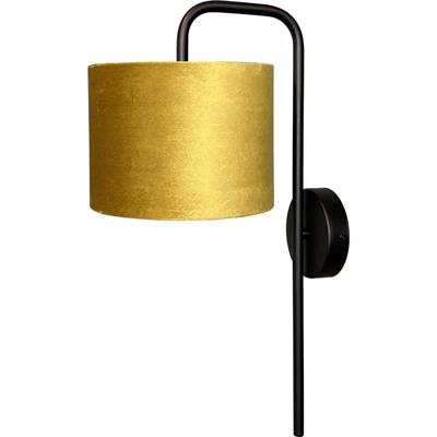 Masterlight Zwarte wandlampVenus met goudkleurige lampenkap - 3262-05-6580-11-20