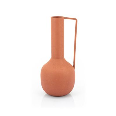 By-Boo Vaas 'Delphi' 25cm, kleur Roest