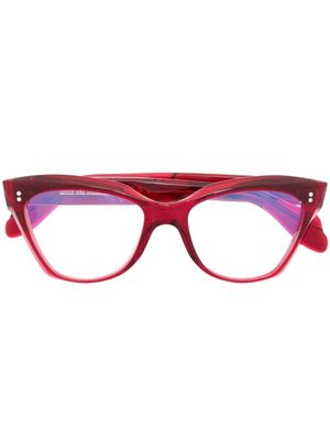 Cutler & Gross lunettes de vue à monture papillon - Rouge