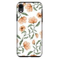 Peachy flowers: iPhone XR Tough Case