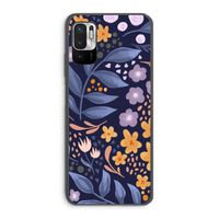 Flowers with blue leaves: Xiaomi Redmi Note 10 5G Transparant Hoesje