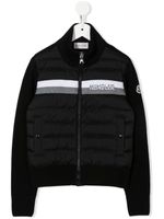 Moncler Enfant doudoune en maille intarsia - Noir